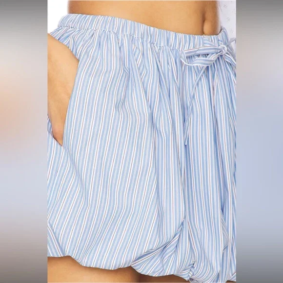 Lovers and Friends Ayla Mini Skirt in Blue Stripe, s - Picture 5 of 5